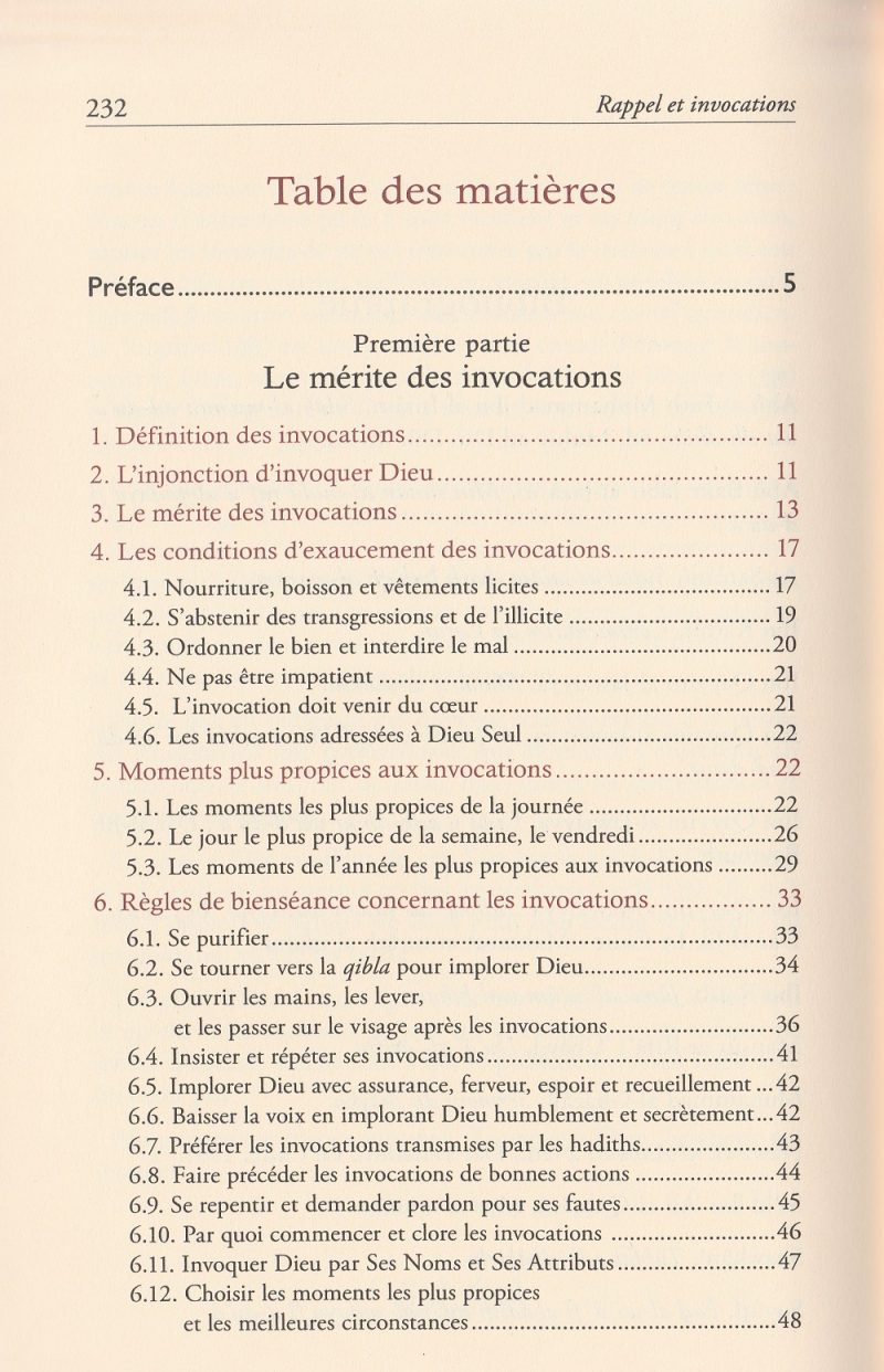 Rappels et Invocations selon le Coran et la Sunna 1 - senlibrairie