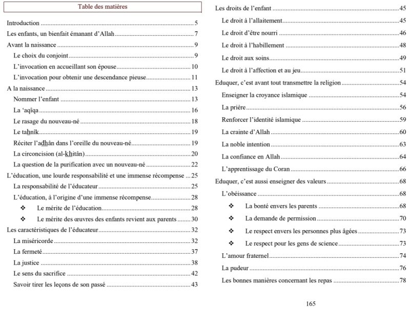 Leducation des enfants en islam a la lumiere du Coran et de la Sunna 6 - senlibrairie