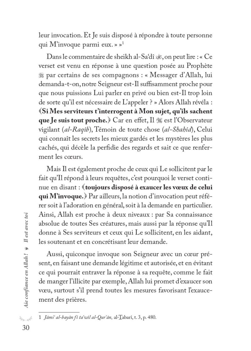 Aie confiance en Allah Il est avec toi Muhammad Al Rumi al hadith 7 - senlibrairie