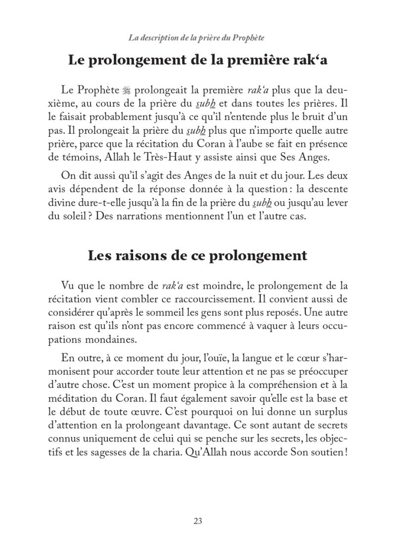 La description des prieres du Prophete 2 - senlibrairie