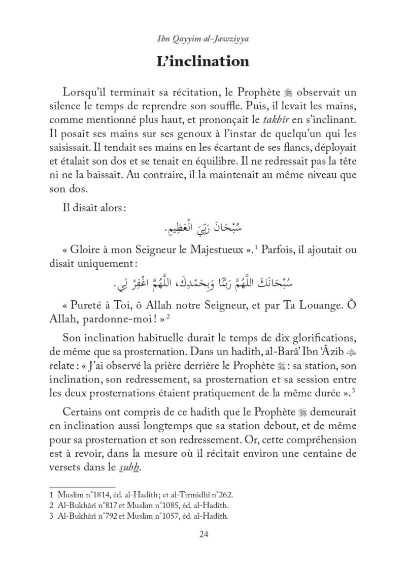 La description des prieres du Prophete 3 - senlibrairie