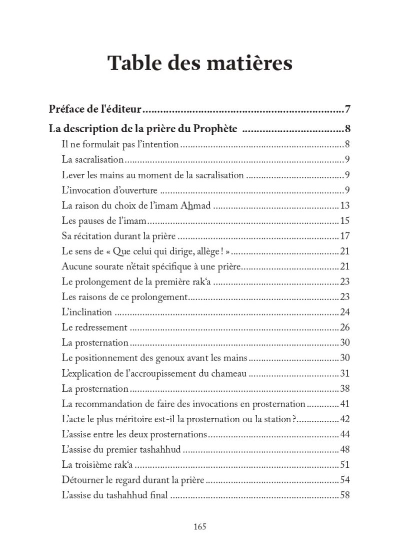 La description des prieres du Prophete 5 - senlibrairie